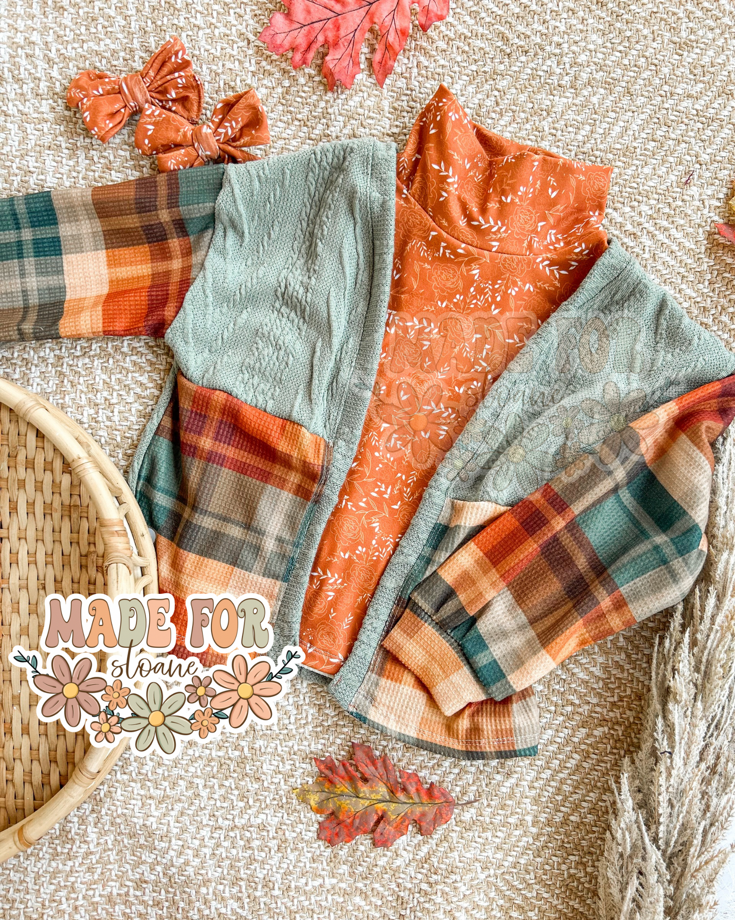 4T mock neck tank, cardigan and piggies